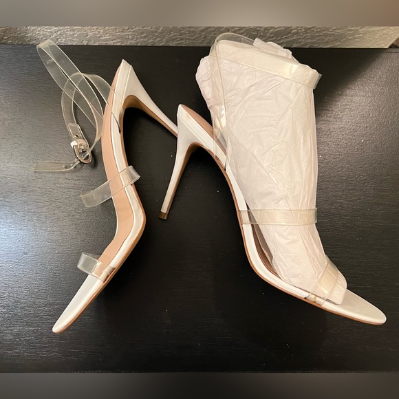 Something Navy Daisy PVC white heels - Picture 9 of 10